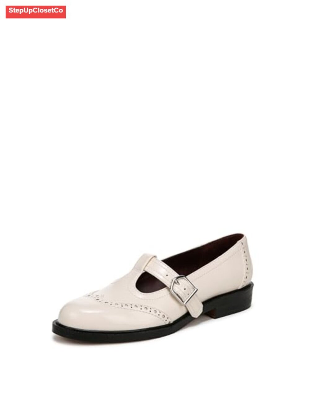 Mary Jane Oxford Round Toe Faux Leather Buckle Eco-Conscious Lining